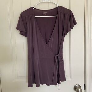 NWOT‎ | LOFT women’s wrap top blouse — XS